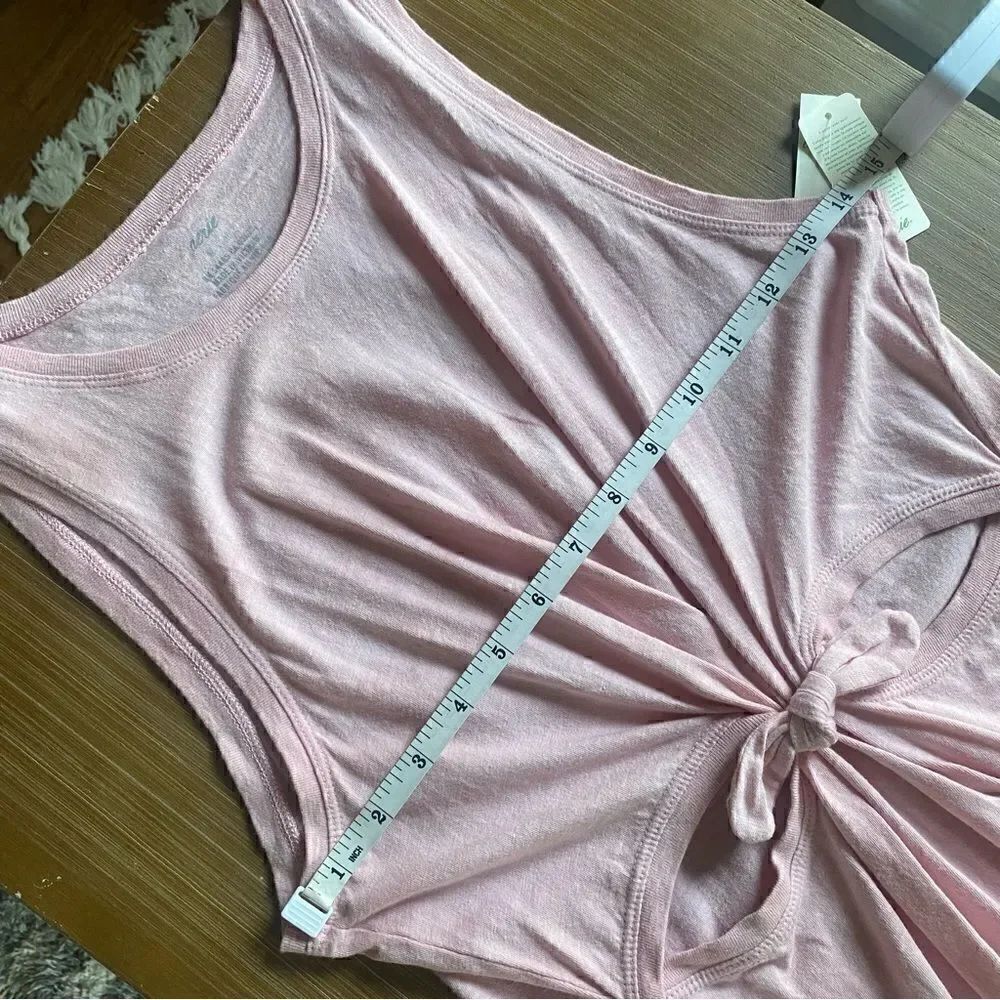 American Eagle Aerie Cut Out Knot Jersey Sleeveless Tank Mini Dress pink NWT - Picture 10 of 14